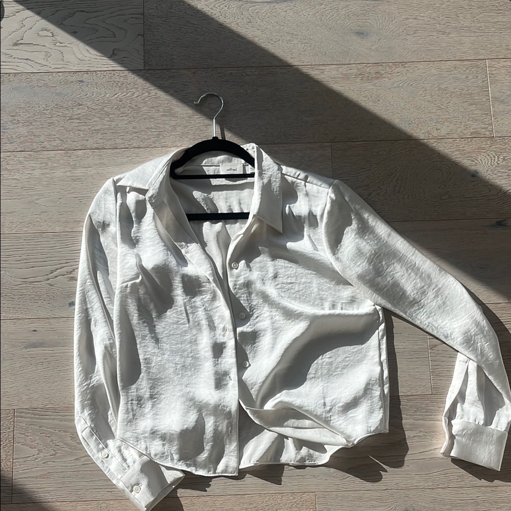 Aritzia White Button-Up Shirt